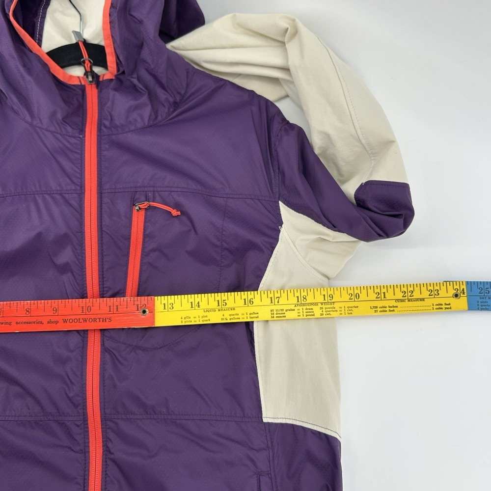 Windbreaker Jacket Full Zip Hooded Purple‎ Gorpcore Nylon Outdoor Wear Hike - Picture 12 of 15